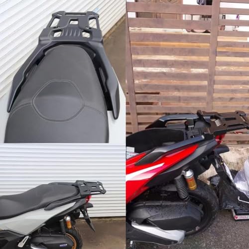 Motorcycle Rear Luggage Storage Racks Extended Shelf for ADV160 ADV 160 ADV-160 2023 2024 2025, Aluminum Trunk Top Box Carrier Bracket Plate Kit Rear Cargo Saddlebag Support Holder (No.2)