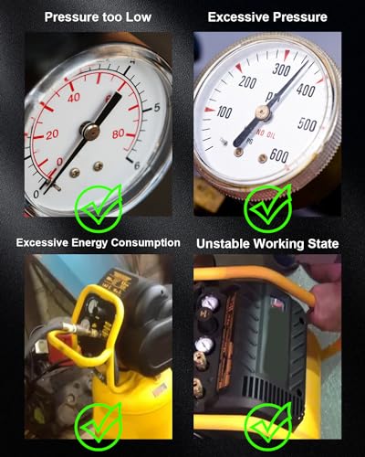 HUQUZN Micro Pressure Power Switch Fit for DeWalt D55168 160 PSI ON / 200PSI Off Compressor Replace N003990
