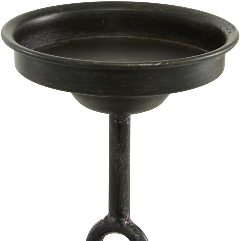 Candleholders 2 Candle Black Metal Holder, Set of