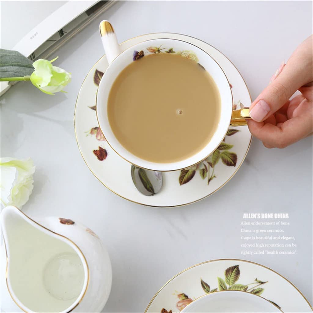 Lekkie luksusowe kości róży China Zestaw kawy brytyjska porcelanowa herbata kawa kubek kubek kawy