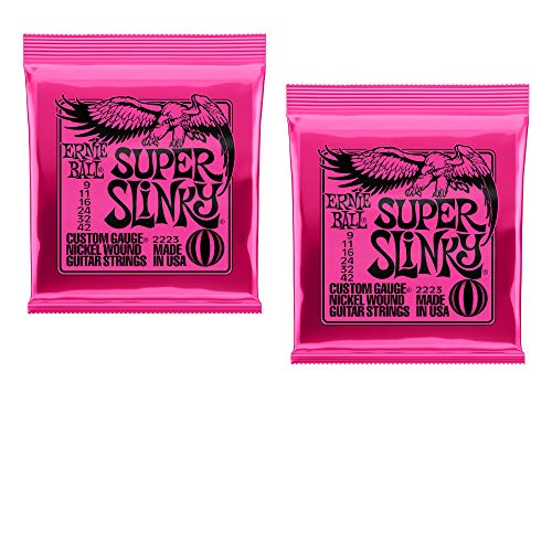 Ernie Ball Super Slinky P02223^2 Saiten für E-Gitarre, Nickelumwicklung, Lot/2