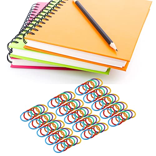 Ouitble Plastic Book Rings 90 Pcs Plastic Loose Leaf Rings 27mm Colorful for Study Card Scrapbook Notebook Photo Album School Supplies - Image 3