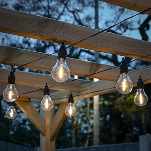Festoon Party Lights - Battery Powered Indoor/Outdoor LED Filament Effect Bulb - Timer - 4.5m Lit Length - Decorative Lighting (Warm White)