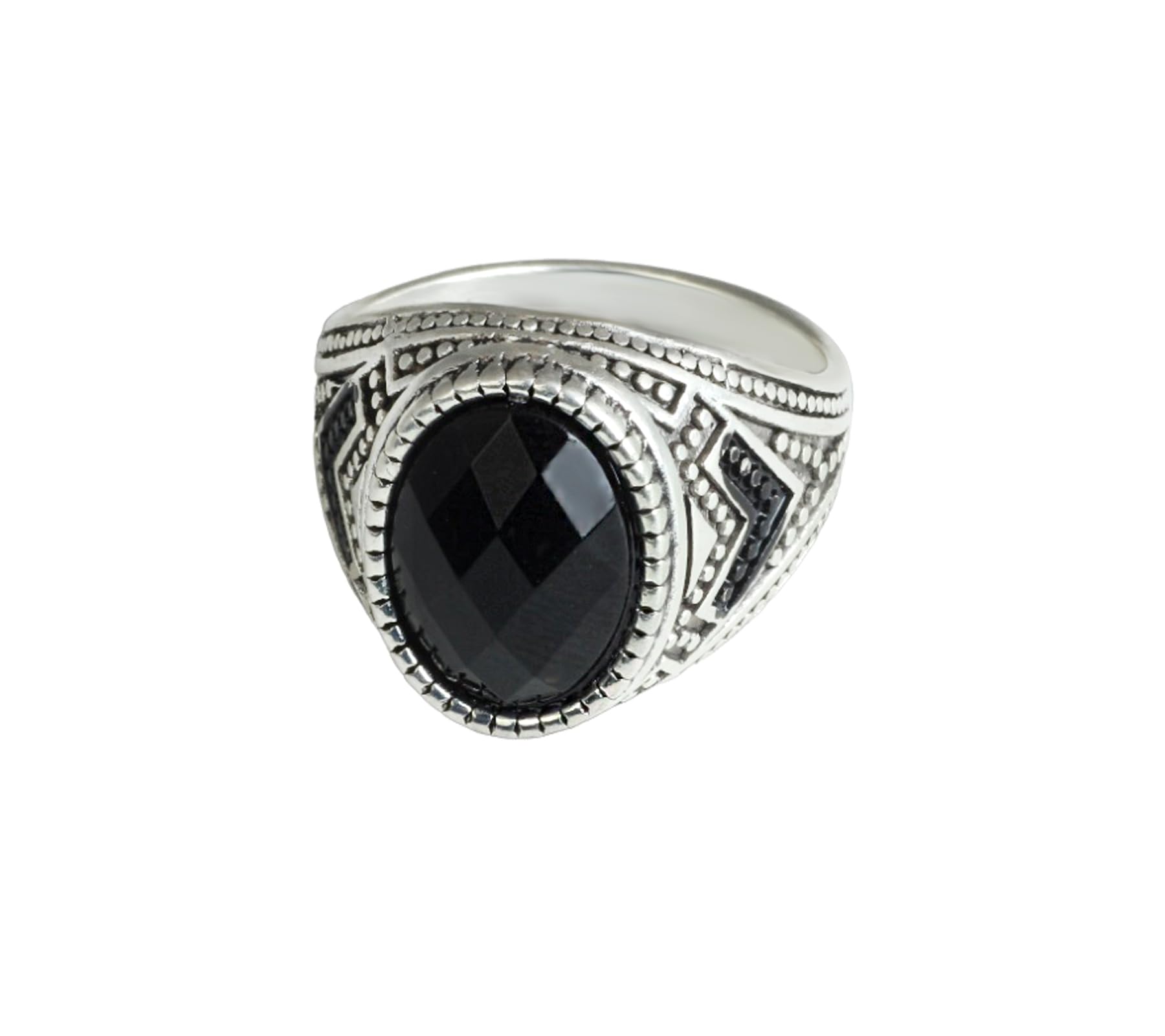 Waama Jewels Oxidised Black & Silver Metal Brass Designer Ring for Men & Boys (24) (B0CT8YB127) Amazon Price History, Amazon Price Tracker