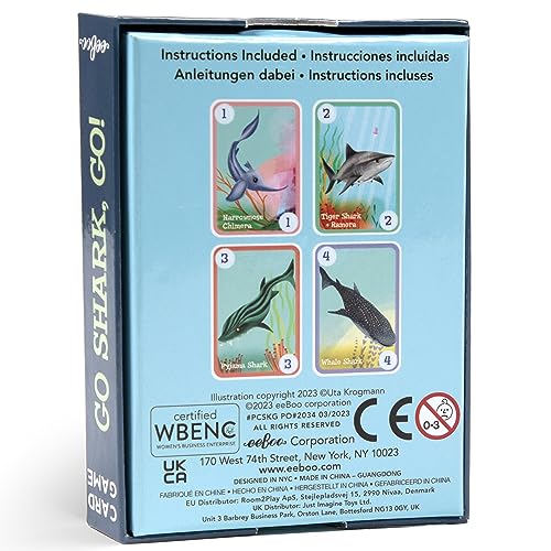 Juego de cartas Go Shark Go eeBoo, 48 cartas miniatura 2
