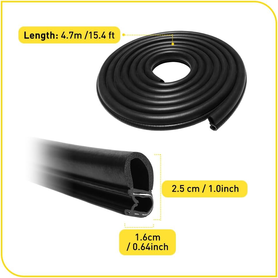 2pcs Door Seal Weatherstrip Weather Stripping Compatible with Chevy Suburban Tahoe Yukon C1500 C2500 C3500 K1500 K2500 K3500 1988-2000 Replace# 1AWSK00228, AM-35015073