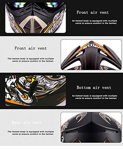 Starmoon Dirt Bike Helmet For Adult Men Women, Dot Approved Atv Off Road Helmet Motocross Helmet With Goggles Neck Gaiter Gloves Motorcycle Helmet Mx Mtb Bmx Downhill Helmet S-Xl,Clown,Xl #TOP2