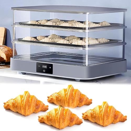 Electric Bread Dough Proofer Machine with Humidity and Temperature Control - Sourdough Bread Proofer Box and Yogurt Maker for Even Fermentation