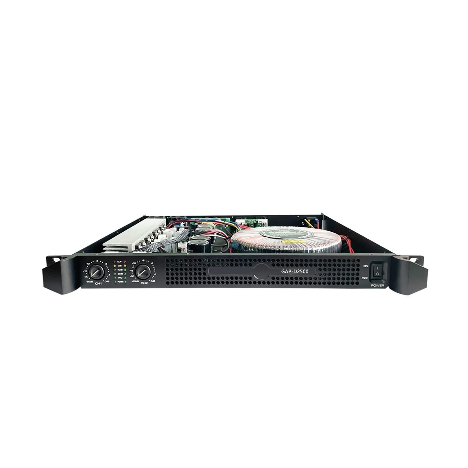 HEXEH Etapa de Potencia GAP-D2500 Producto de Potencia Amplificador de DJ 1250 vatios 2 Canales Amplificador de Alta Potencia Uso for Escenario (Color : 1)