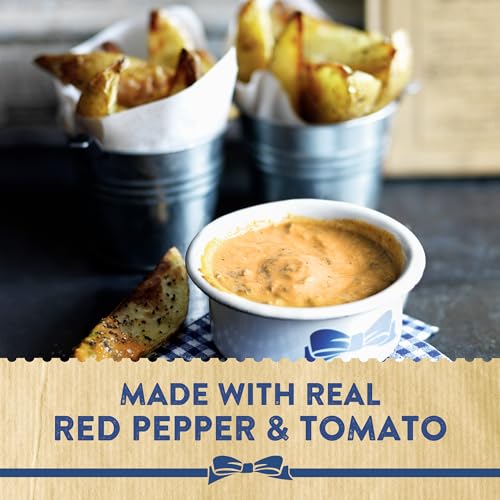 Hellmann's Real Thousand Island Salad Dressing & Dip vegetarian condiment free from artificial colours and flavours for salads, sandwiches, salmon and prawn cocktails 6x 250 ml