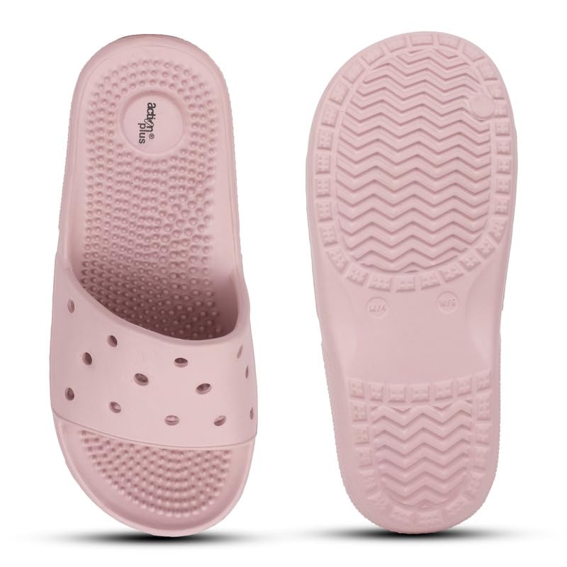Image of ACTION Women's Casual Slip-On Slippers | Comfortable Textured Footbed | Lightweight Open-Toe Sandals for Daily Wear | Stylish Home & Outdoor Footwear