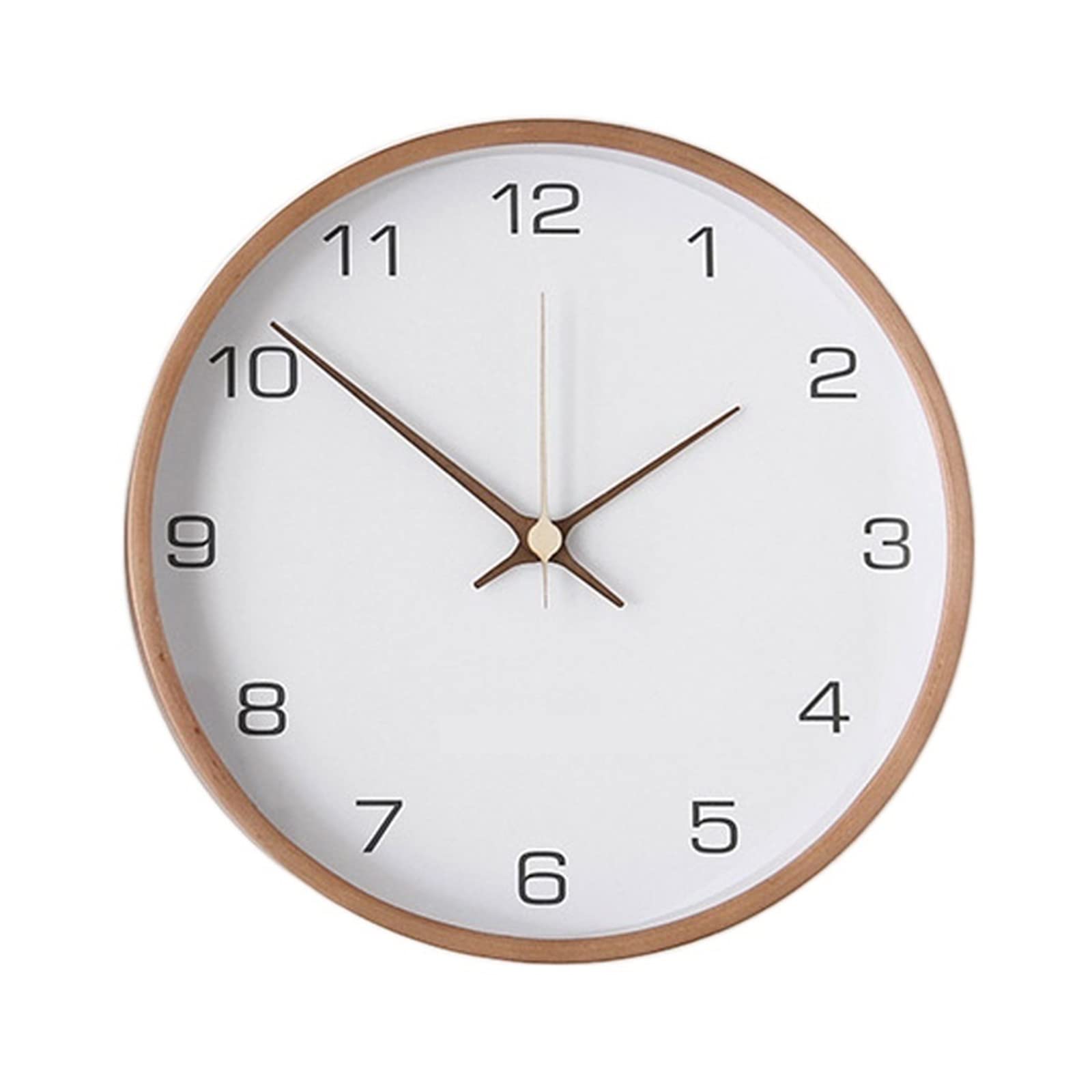 MYUYEE Wooden Korean Style Mute Movement with Simple Modern Design Living Room ation Luxurious Timepiece 14 Inch