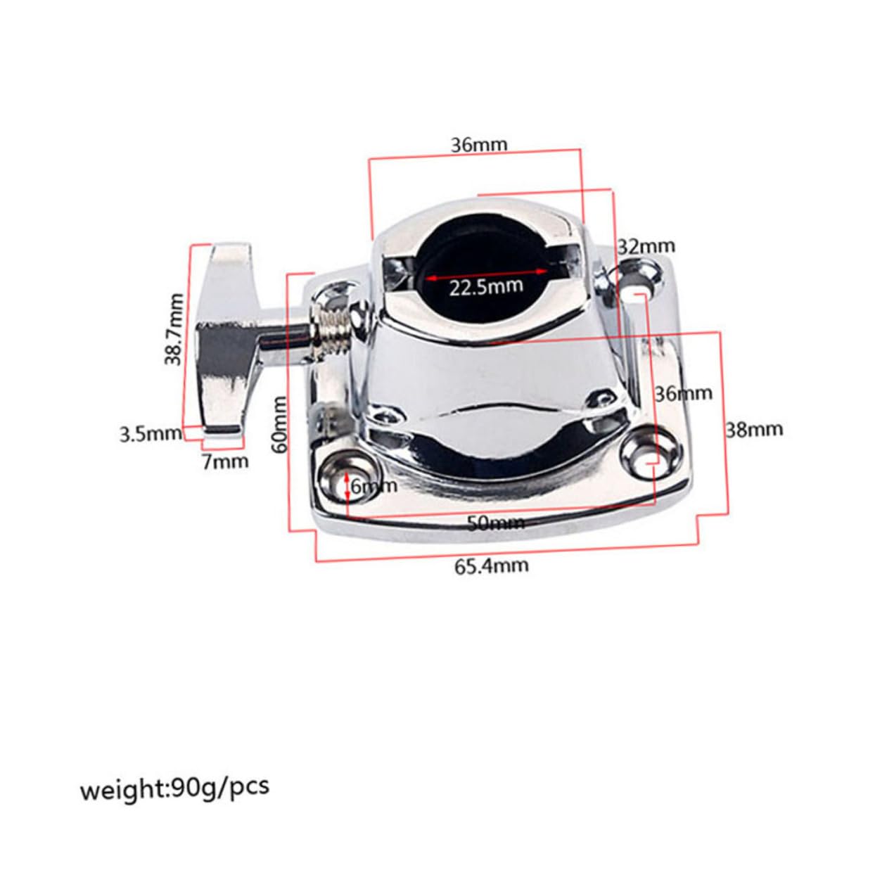 Yardwe Lightweight Drum Seat Accessories Rack Tom Mount Base Holder Clamp Wc20