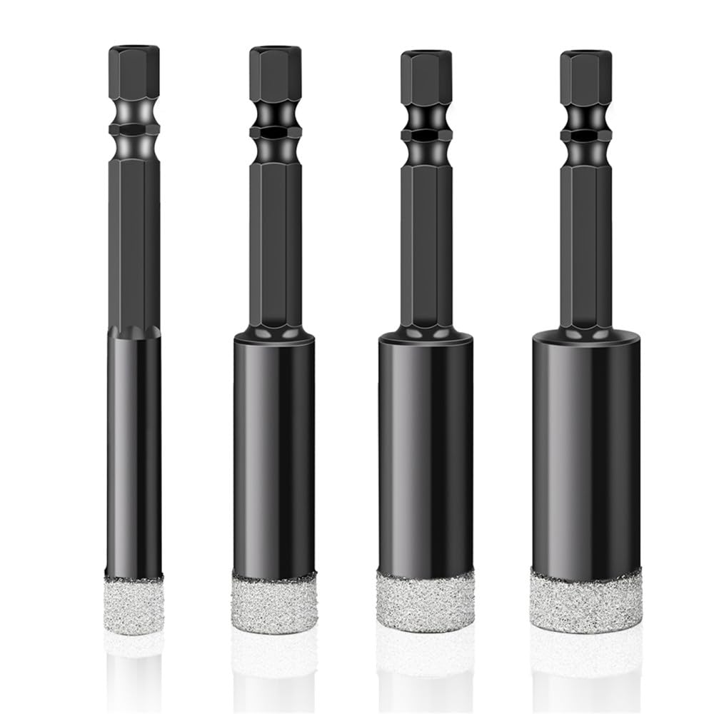 Wiertło diamentowe rdzeniowe, piła otworowa z chwytem sześciokątnym, lutowane próżniowo do wiercenia w kamieniu i płytkach(10pcs 10mm)