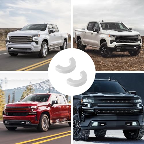 Image of Tow Hook Covers Fit for Chevy Silverado 1500 2007-2026 /GMC Sierra 1500 2007-2018, Customized Car Tow Hooks Compatible with Chevrolet Silverado 1500 Accessories 2007-2026 (White)