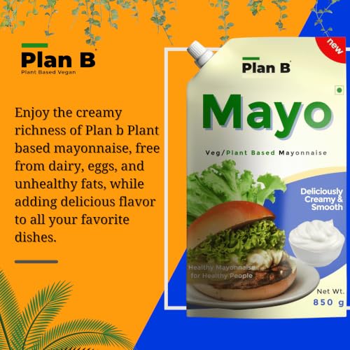 Image of PLAN B Mayonnaise, 850g | Creamy Plant-Based Mayo | Egg-Free, Dairy-Free & Gluten-Free | Perfect for Salads, Sandwiches, Dips & Dressings