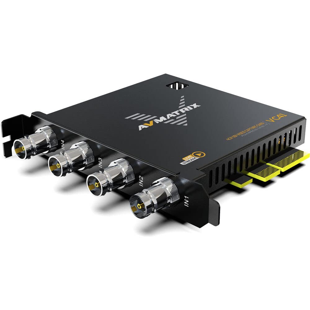 Amazon.com: AVMATRIX VC41 1080p 3G-SDI PCIe 4-Channel Capture Card