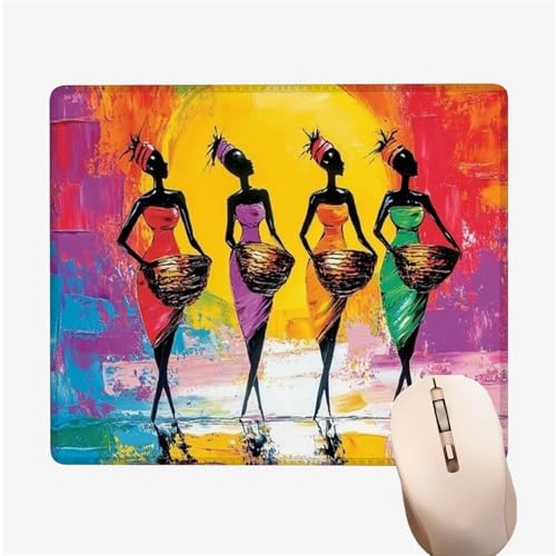 Tapis de Souris Afrique Tapis de Souris Gamer 290x240x3mm Mouse pad femme Sous Main Bureau avec Base Caoutchouc Antidérapante, Vitesse et la Précision Améliorées pour Maison/Bureau/Gamer Cadeau XW-535