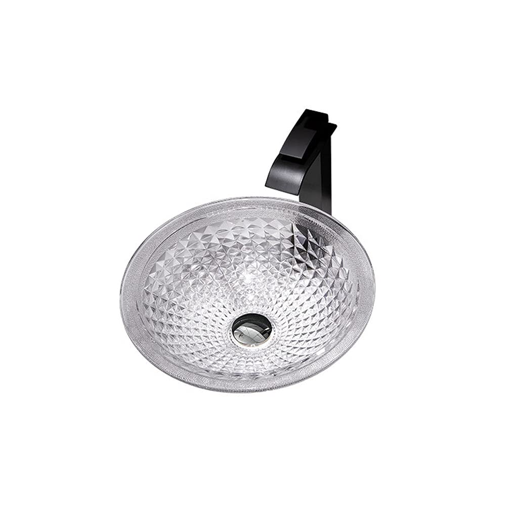 CWCQGH Bathroom Sinks Glass Vessel Sink with Faucet & Pop Up Drain Combo, Above Counter Vanity Bowl for Lavatory Cabinet