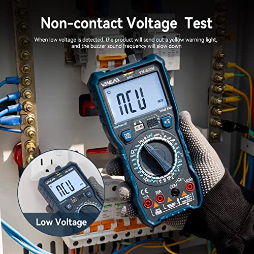 Venlab Digital Multimeter Trms 6000 Counts Volt Amp Meter Ohm Multimeter Tester Ncv,Measures Voltage Current Resistance Diodes Continuity Duty-Cycle Capacitance Temperature For Household And Car #TOP3