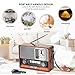 Vintage Radio Multifunctional AM FM SW Band Clock Flashlight RetroSpeaker with LED Flashlight, Clock Function, Vintage Appearance for Home Travel Office