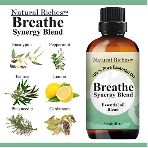 Natural Riches Breathe Essential Oil Blend Breathe Easy with Peppermint Eucalyptus Tea Tree Lemon Cardamom Pine Needle Essential Oils - 30 ml - Image 3