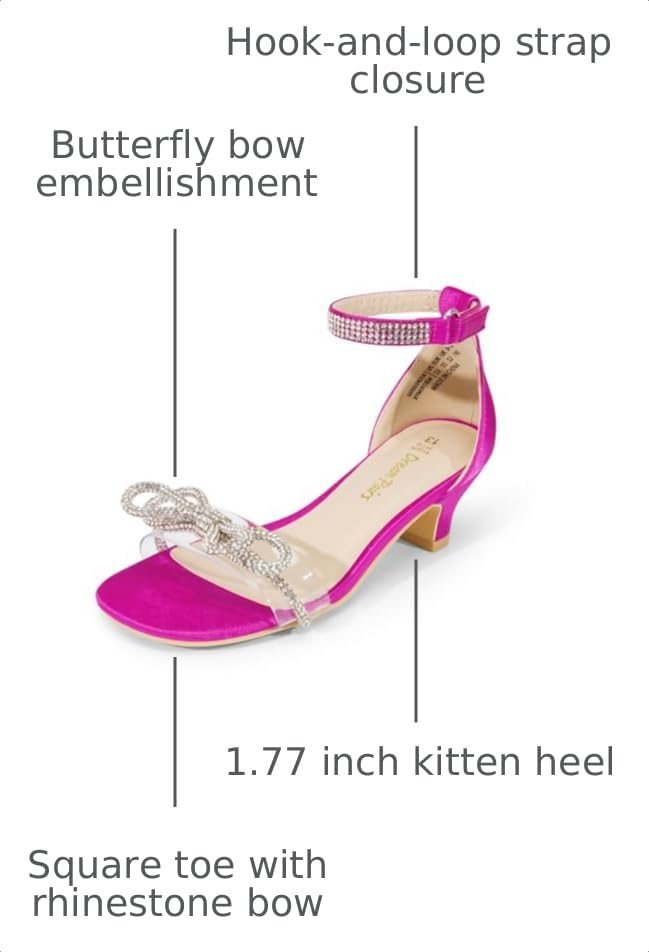 Image of DREAM PAIRS Girls Dress Sandals Bow