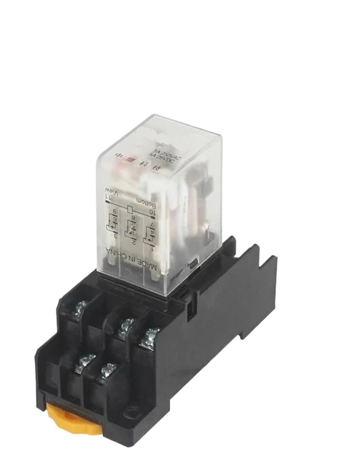 5PCS Coil ectromagnetic Intermediate Relay Switch with PYF08A Base HH53P LED 12/24/36VDC 110/220VAC(DC (5Pcs),36V with Base)