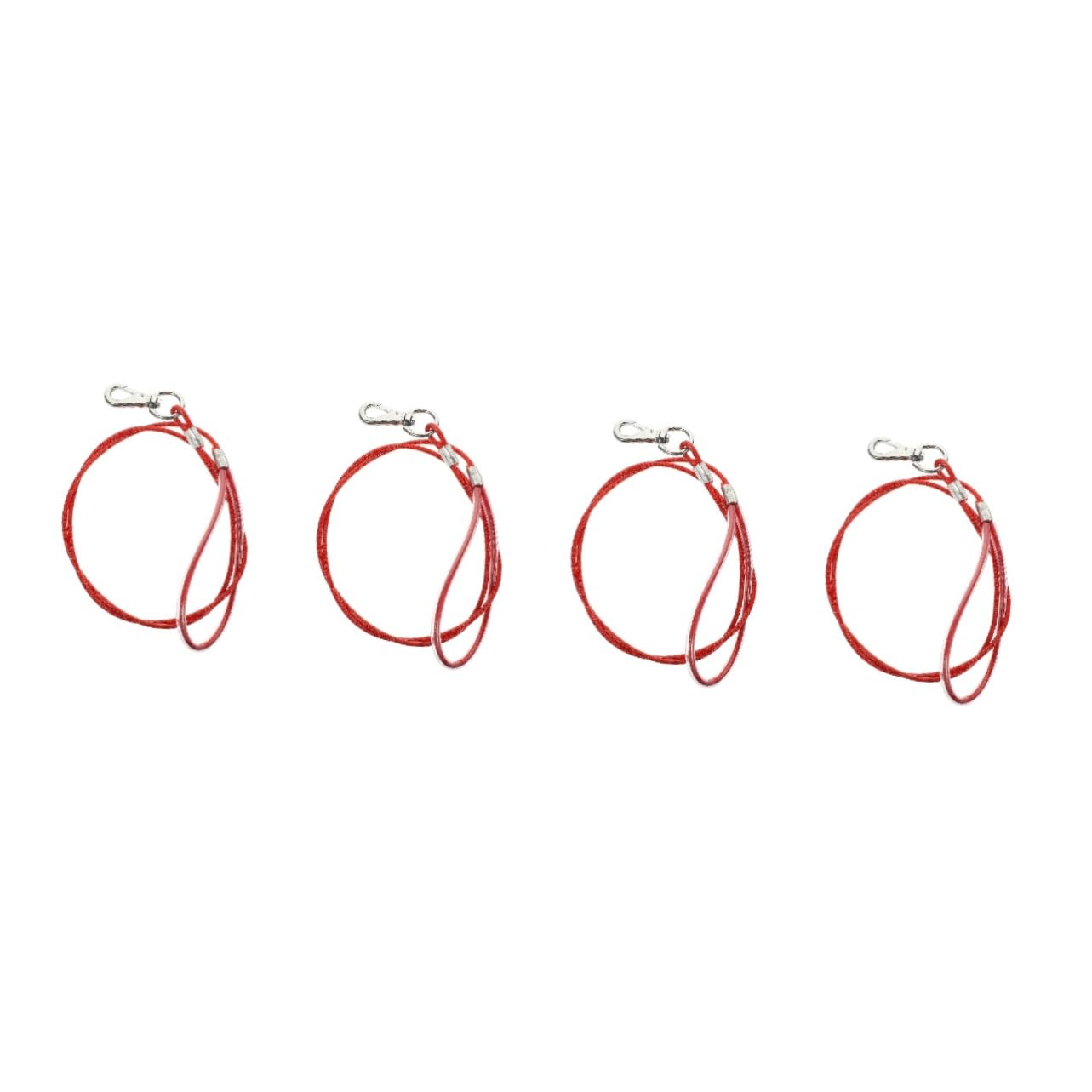 Sosoport 4pezzi Guinzaglio Per Cani Acciaio Resistente Agli Strappi Antimasticabile Accessorio Sicuro Per Passeggiate Quotidiane e Attività All Aperto