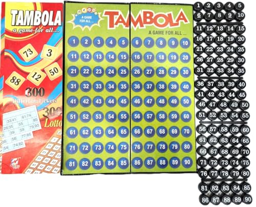 Image of Braintastic Portable Tambola Board Game with 300 Different Tickets for All Age Groups (Small Size)