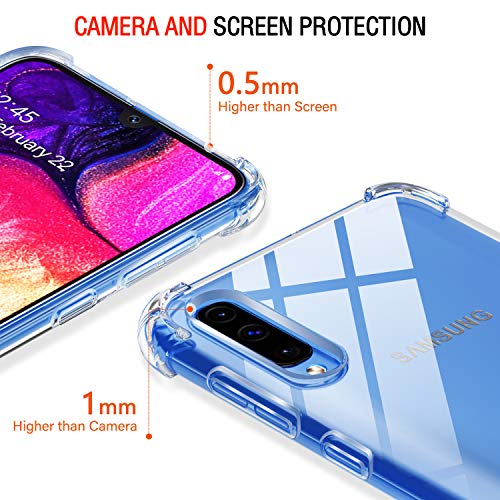 Image of Lustree Back Cover Transparent Case Compatible with Samsung Galaxy M30 | Clear + TPU Case with 4 Corner Air Cushion Protection & Camera Protection | Slim& Stylus Cover