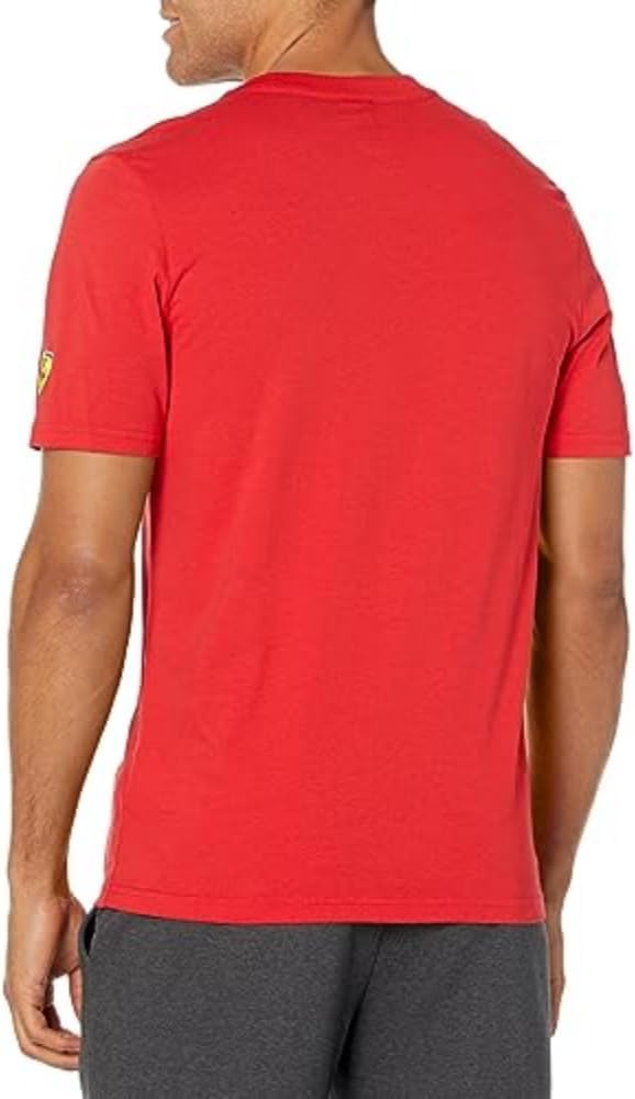 PUMA Mens Scuderia Ferrari Race Graphic Crew Neck Short Sleeve Casual Tops Casual - Black - Image 4