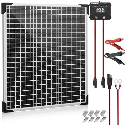 Voltset 50W 24V Solar Panel Battery Charger Kit with Charger Controller