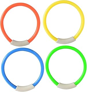 Genérico 8 Piezas Anillo de Acuático para Entrenamiento Piscina Juguete para Niñas Diversión el Agua Colores Aleatorios Color Aleatorio