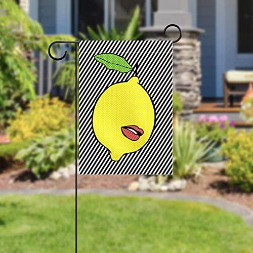 Drapeau de bienvenue lignes de citron de qualité supérieure pour extérieur durable