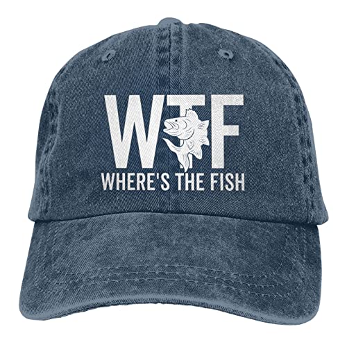 Image of WTF Where's The Fish Hat for Women Dad Hats with Design Caps