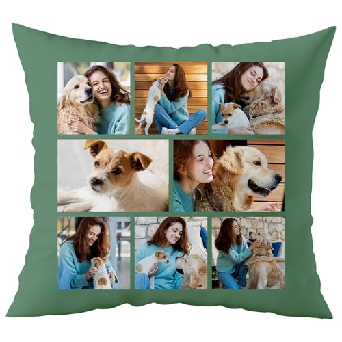 Custom Textile Pillow with Photo Collage 16x16