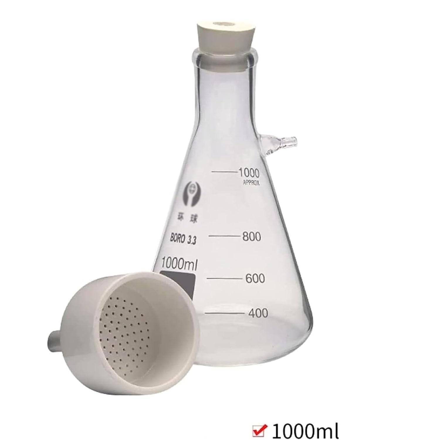 Kit De Aparato De Filtración Al Vacío Para Laboratorio, Equipo De Destilación Al Vacío Con Bomba Manual, Con Embudo Y Bomba, Kit De Filtro De Succión De Vidrio De 1000 Ml, Para Laboratorio