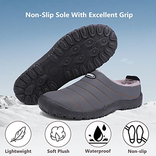 Winter Slippers for Men Women Warm Slip on House Slippers with Plush Lining Indoor Outdoor Anti-Skid Shoes4