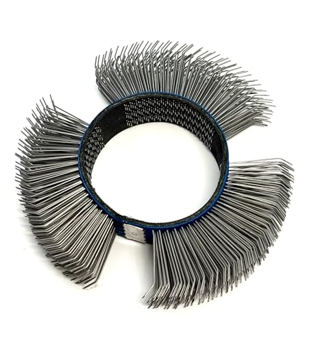 Image of Abrasive Wire Wheel Belts, Bristle Blasting Tool for Surface Blaster,1 Pcs | 0.5mm Carbon Spring Steel, Metal Blaster Clearing, Bristle Blasting Wheels, Rust removal, Medium Type, 23mm width