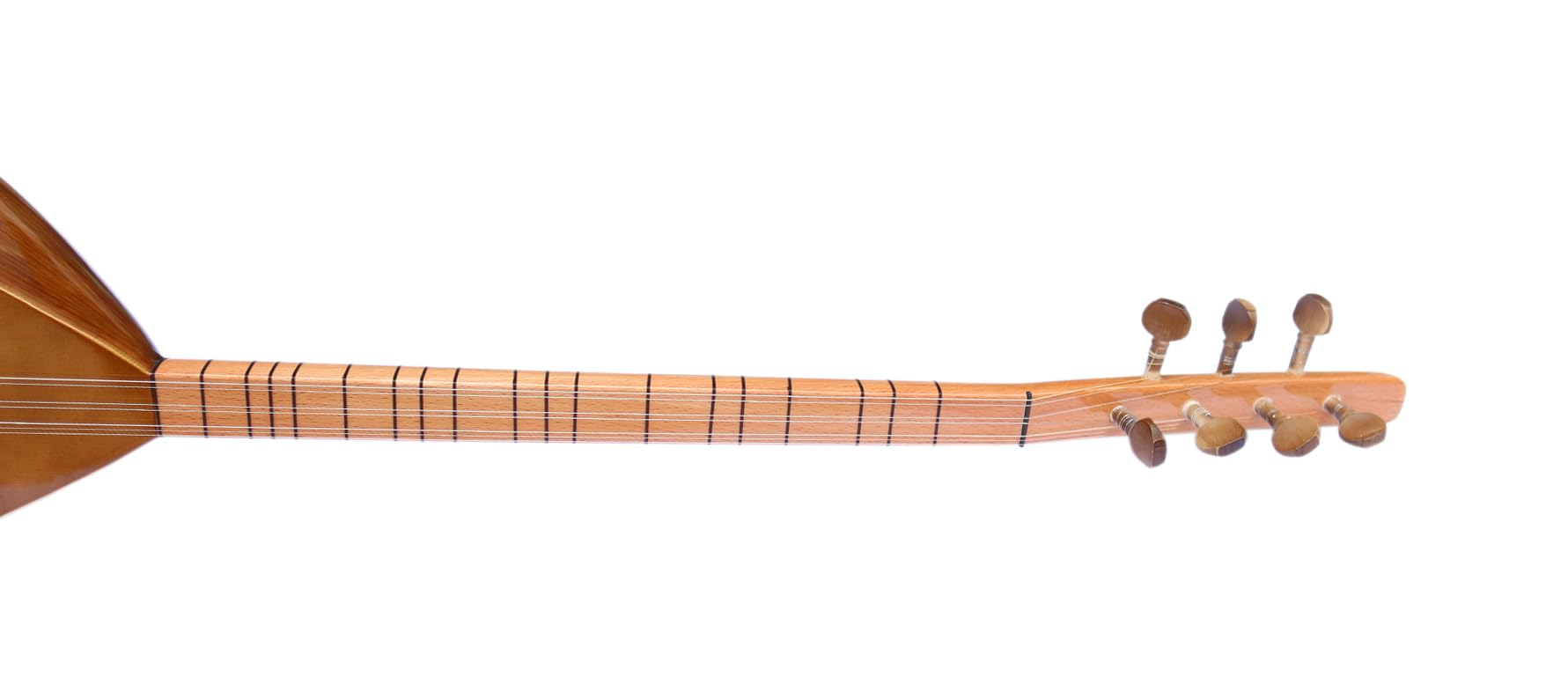 Turkish Short Neck Mahogany Baglama Saz For Sale - Image 4