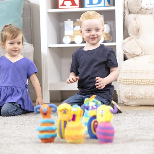 Melissa & Doug Fuzzy Monster Bowling Pins and Ball with Mesh Storage Bag - 8 Pieces Toddler Plush Indoor Bowling Set, for Toddlers and Kids Ages 2+ - image 7