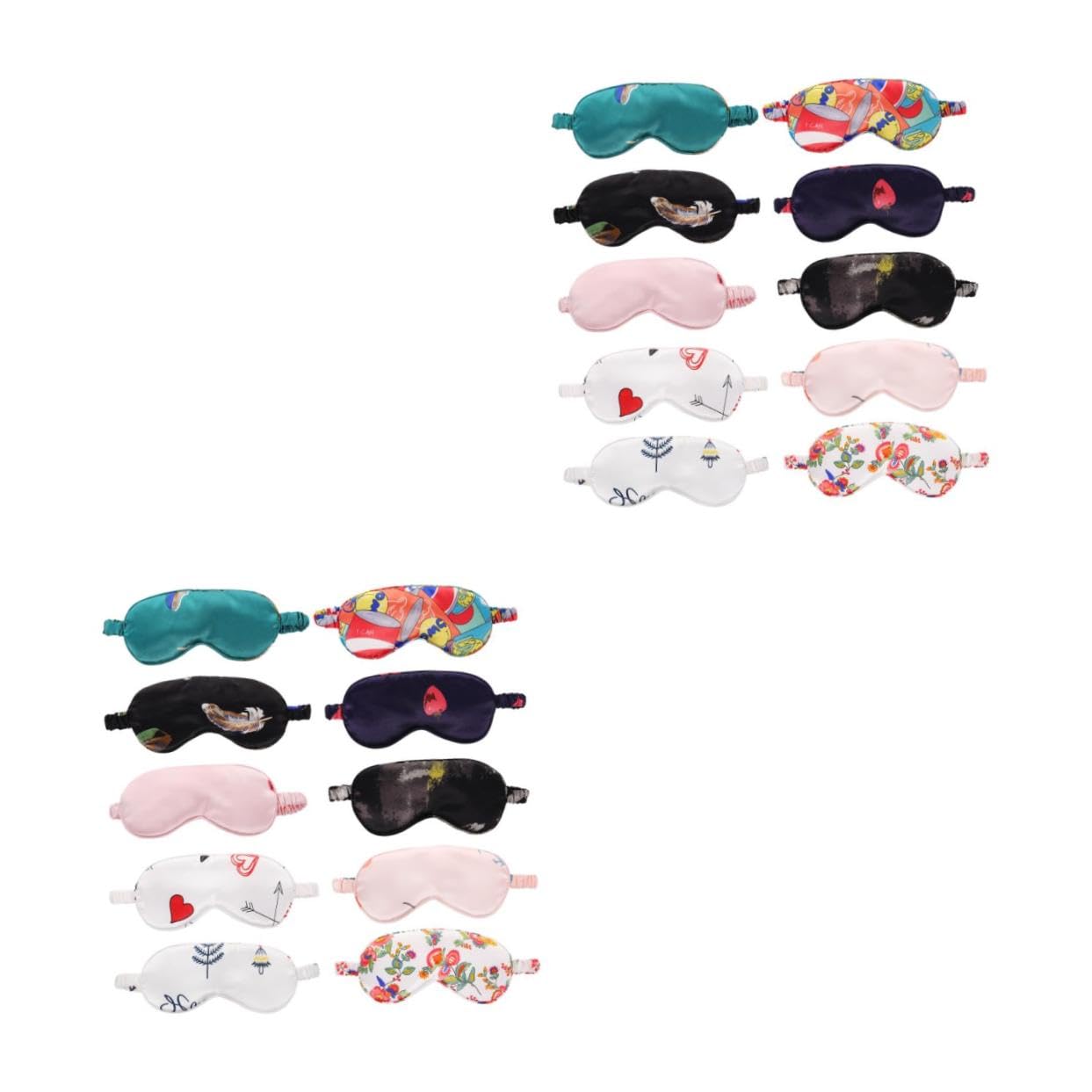Healvian 20stücke Satin Schlafmaske Für Augen Verstellbare Augenbinde Für Ruhigen Schlaf Lichtblockierende Bequeme Augenmaske Eleganten Farben Für Zuhause Und