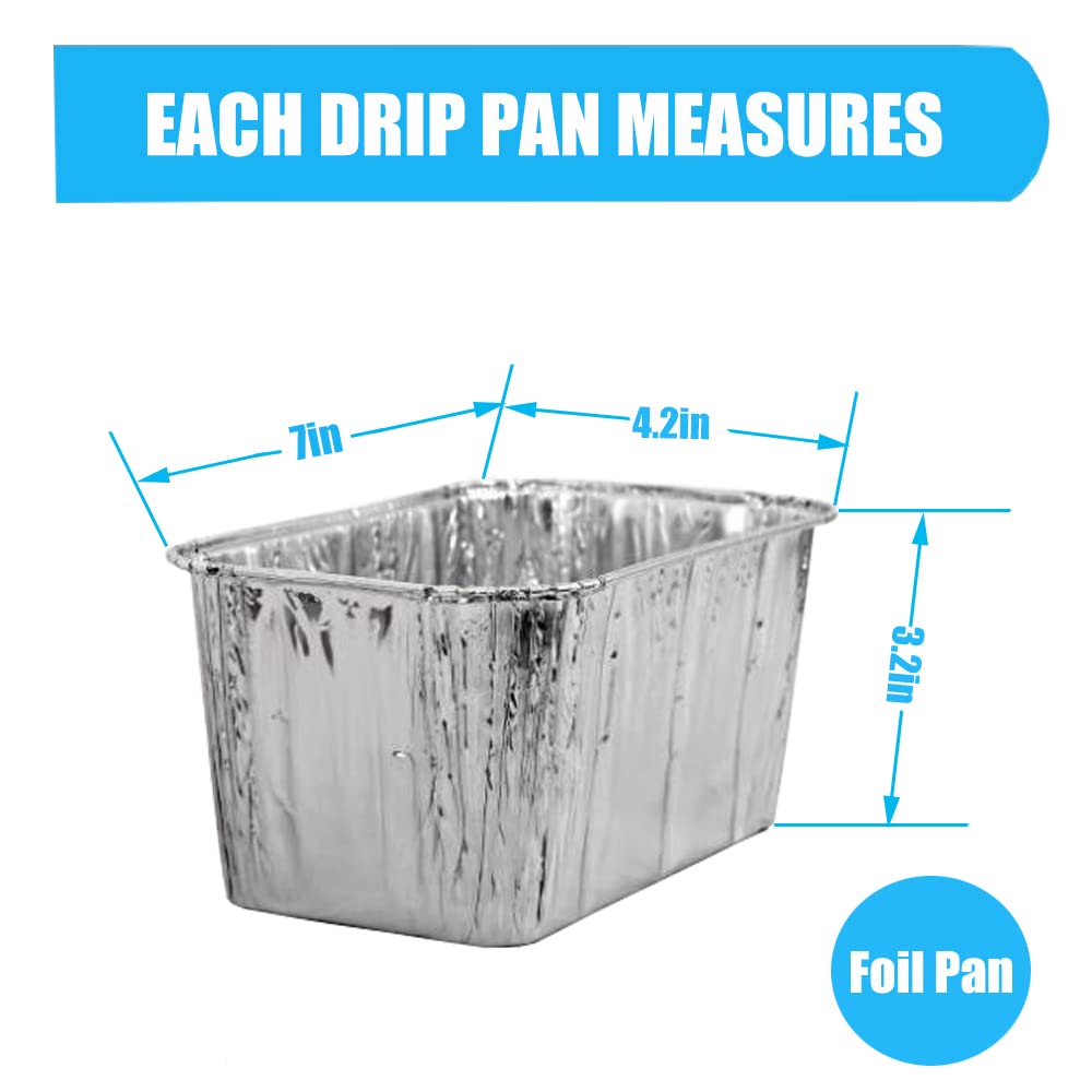 DONSIQIZZ 25 Pack Foil Drip Pan Liners for Char Griller 8128 8036 8536