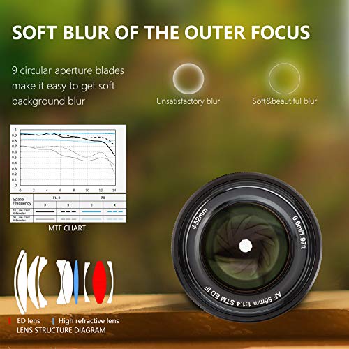 Image of Viltrox 56mm F1.4 STM Auto Focus APS-C Prime Lens Portrait AF Lens for Sony E Mount Camera A5100 A6000 A6100 A6300 A6400 A6500 A6600 NEX-6 A7S A7C A7 A7RⅢ A7SⅢ A7Ⅲ A7RⅡ A7Ⅱ A7S A7RⅣ A9