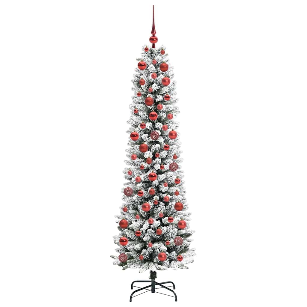 Sztuczna choinka biała, 180 cm, z 300 diodami LED i stojakiem, PCW i metal, realistyczne końcówki, łańcuch świetlny LED USB, 8 trybów świecenia, do salonu, korytarza, na balkon i taras