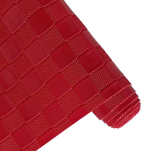 Tissu vinyle en cuir synthétique rouge 40,6x137,2 cm pour loisirs créatifs