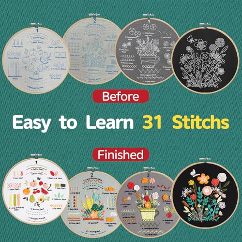 Save 15% on Meyocky 4-Pack Beginner Embroidery Kit - Image 4