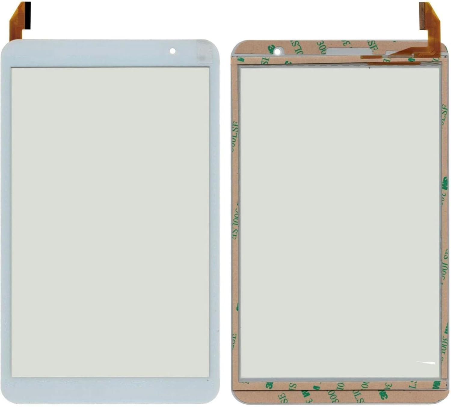 Audiosystem TOUCH SCREEN VETRO per Tablet CLEMENTONI Clempad Revolution V62925 V60974 16775 Bianco 8" con Biadesivo Ricambio Touchscreen Digitizer (Display Non Incluso)