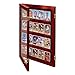 PENNZONI Baseball Card Display Case - Sports Card Display Frame Lockable - 20 Ungraded Cards Case with UV Protection, Pokemon Card Display for Football - Trading Card Display, Cherry
